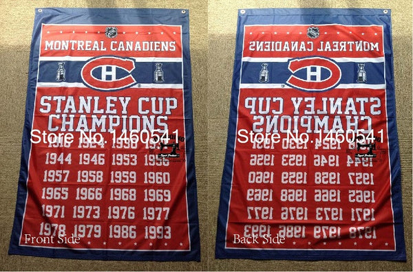 Drapeau Canadiens de Montréal - Stanley Cup Champion