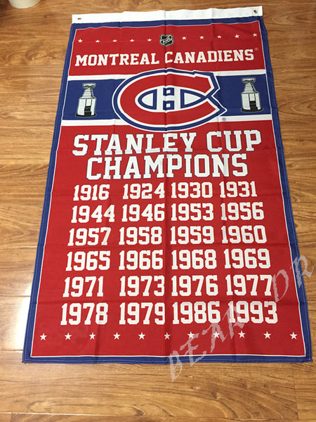 Drapeau du Canadiens de Montréal - Stanley CUP CHAMPION